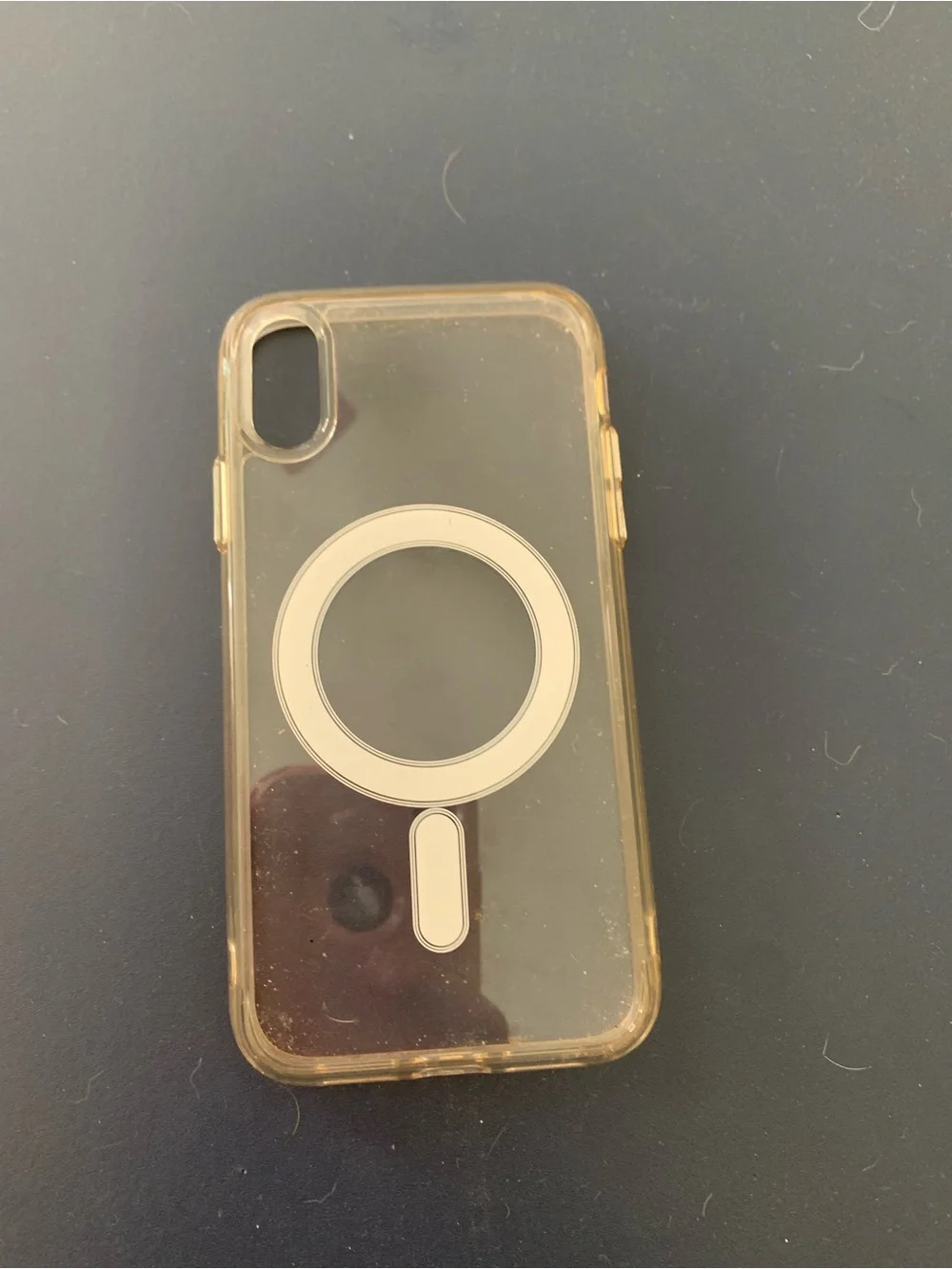 Clear MagSafe- iPhone XR Compatible Case with White Ring